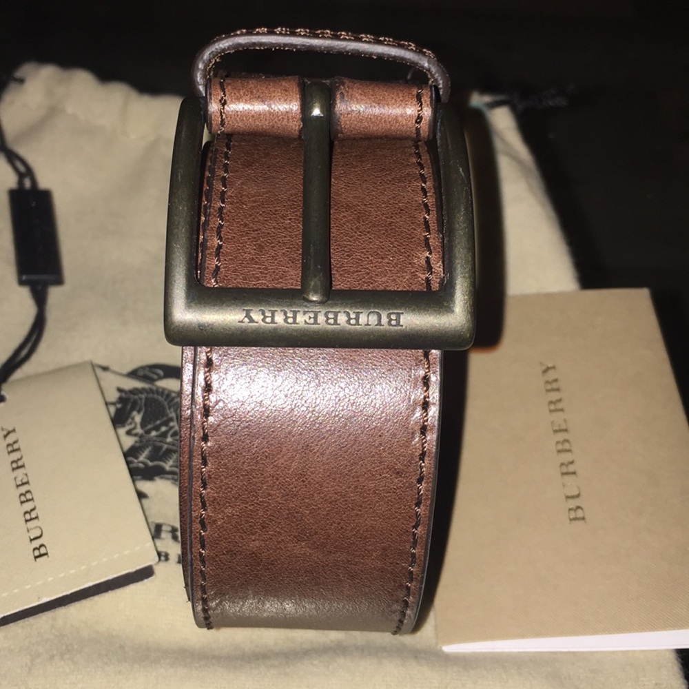 Burberry Men’s Brown Leather Belt
